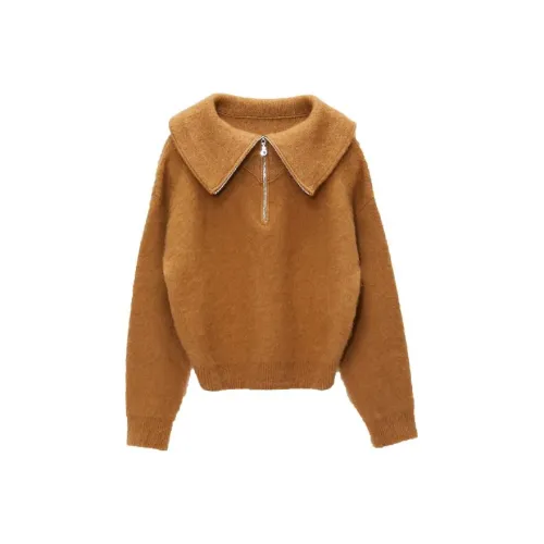 VERA VEINS Sweaters Women's Tea Brown
