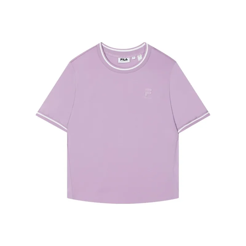 FILA T Shirts Women's Fragrant Snowball Purple-0