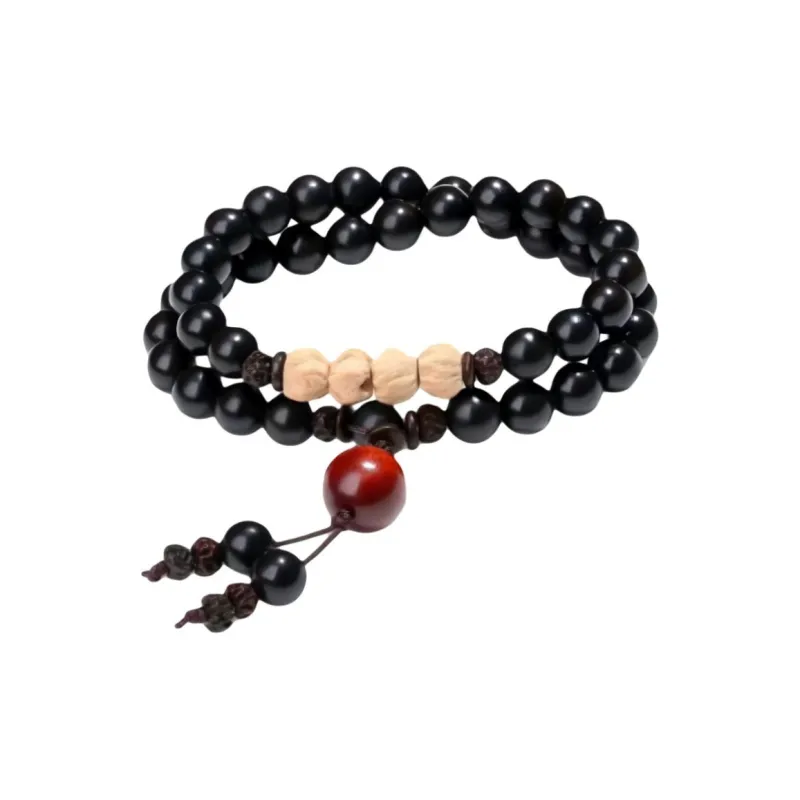GUMUJIANG Green Sandalwood Multi Wrap Beaded Bracelet Unisex-6