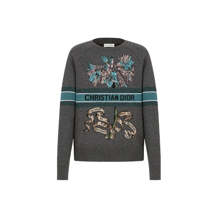 DIOR Quarterly New Products Cashmere Sweaters Women's Gray-0