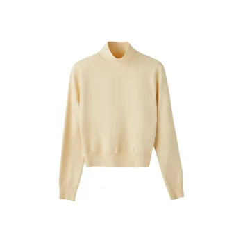 RECTO FW24 RECTO CLASSIC TURTLE NECK Sweater Women's BUTTER BEIGE/Butter Beige
