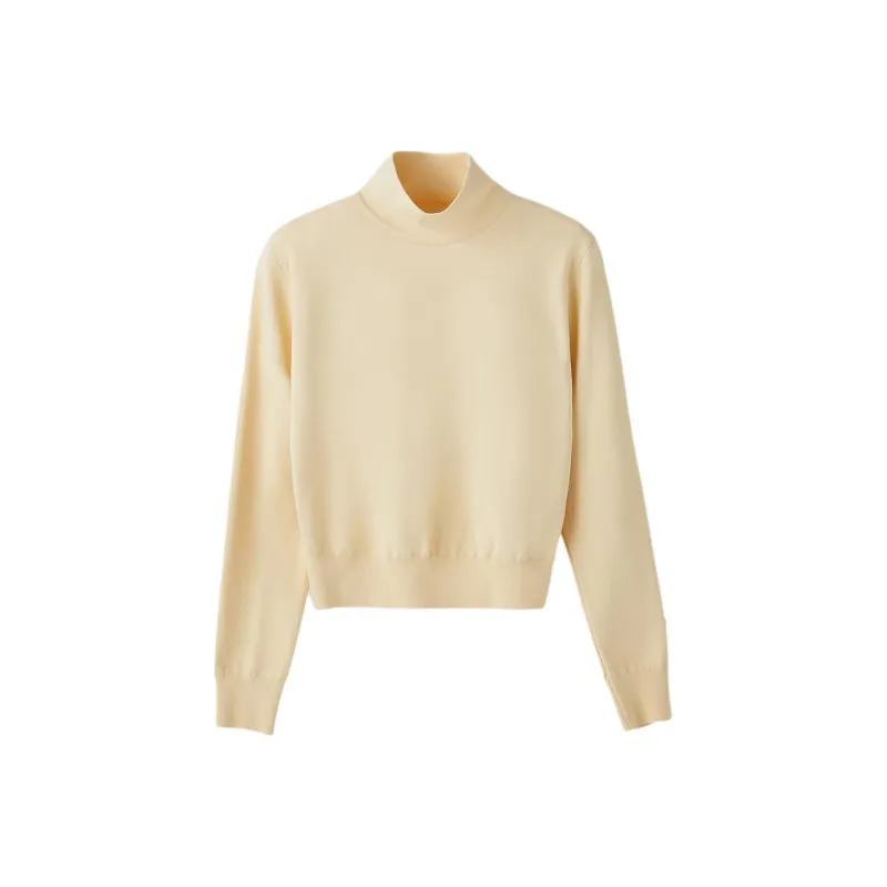RECTO FW24 RECTO CLASSIC TURTLE NECK Sweater Women's BUTTER BEIGE/Butter Beige-0