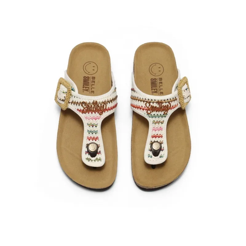 SMILEY x BELLE Abrasion Resistant Flip Flops Women's-6