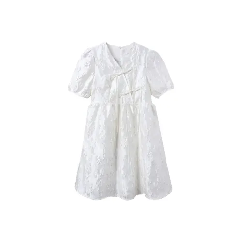 Princess Berdele Short Sleeved Dress Women's White