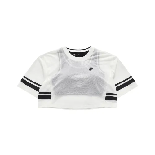 FILA FUSION SS24 T Shirt Women's Two Piece Set White