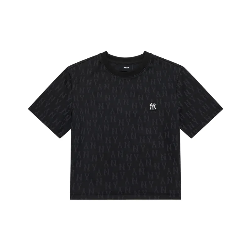MLB MONOGRAM Collection New York Yankees Regular T Shirt Women's Black-0