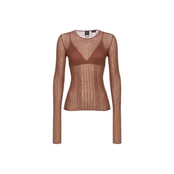 PINKO Semi Sheer Ribbed Jumper