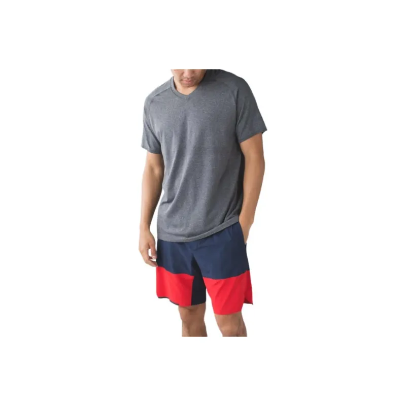 Lululemon In Motion Casual Shorts Men's Blue Red-0