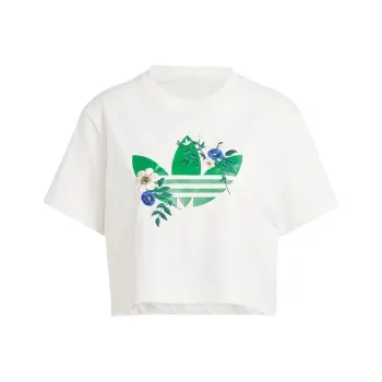 adidas originals Fashion Graphics Floral Trefoil Tee White