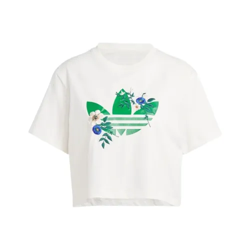 adidas originals Fashion Graphics Floral Trefoil Tee White