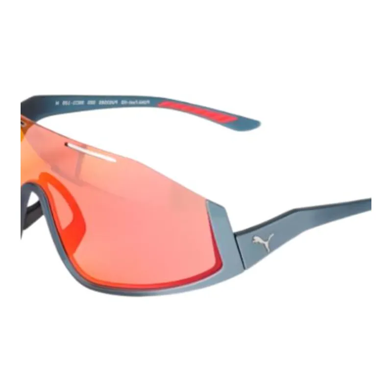 PUMA Metal Irregular Shape Sunglasses Unisex Gray-1