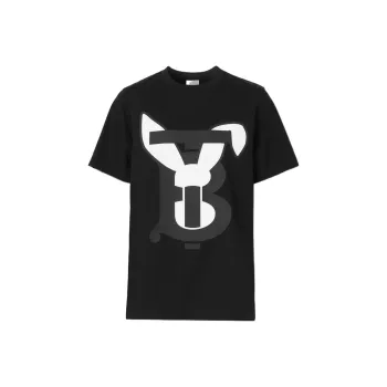 Burberry SS23 The Year Of The Rabbit T Shirt Women's Black