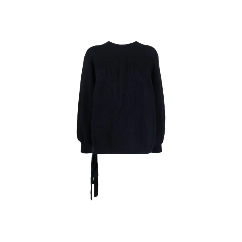 MSGM Puffball Tied Waist Crewneck Jumper-0