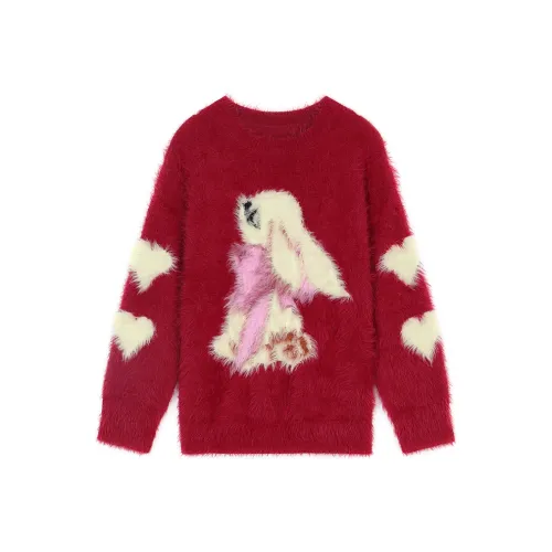 ELF SACK Sweater Women's Bunny Burgundy