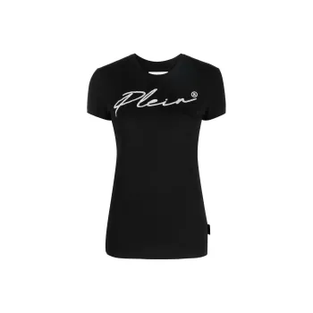 PHILIPP PLEIN Logo embellishment Stretch modal T shirt