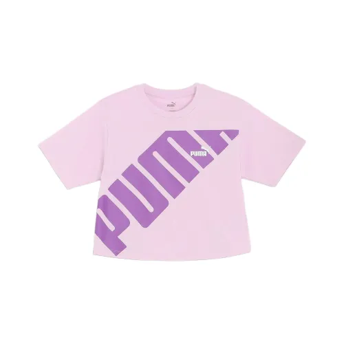 PUMA Essentials+ Cotton AOP T Shirt Women's Pink Purple