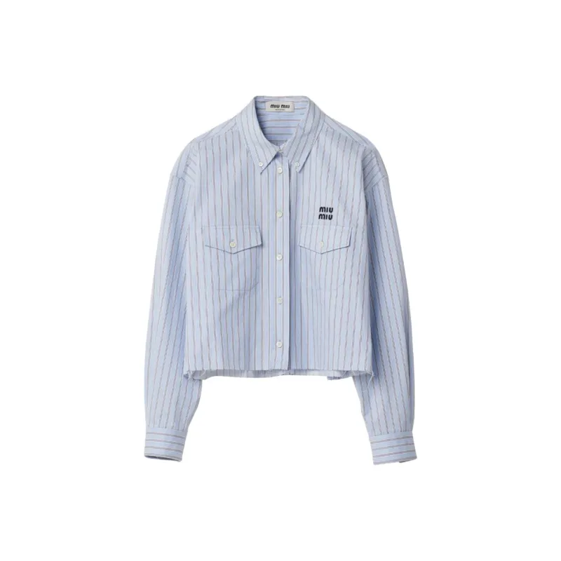 MIU MIU Striped Cotton Shirt-0
