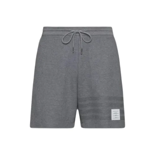 THOM BROWNE 4 Bar Stripe Cotton Shorts