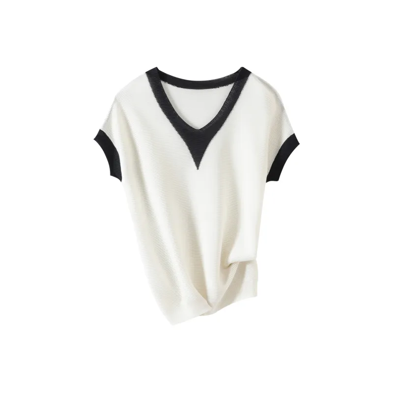 H YXIANG Knitwear Women's Navy Blue White-0
