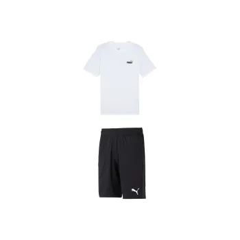 PUMA Casual Sportswear Men Clothing Set White T Shirt+Black Shorts