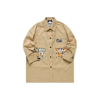 FILA FUSION x White Mountaineering Shirt Women's Deep Buckwheat Khaki