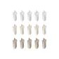 5 White, 5 Beige, 5 Khaki