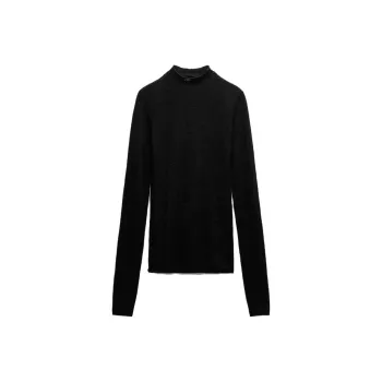 ZARA Leather Capsule Series Sweaters Women's Black
