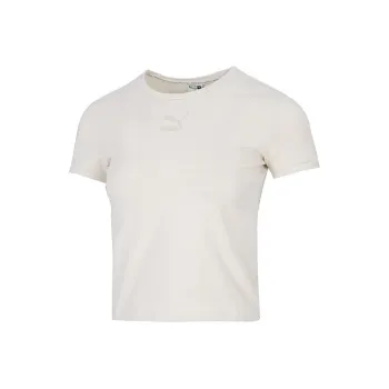 PUMA Set in Sleeve T Shirt Women's Beige