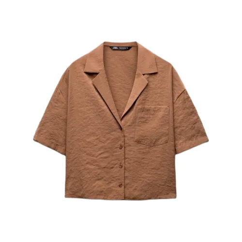 ZARA Shirts Women's Brown