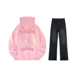 Pink+Black Gray Jeans