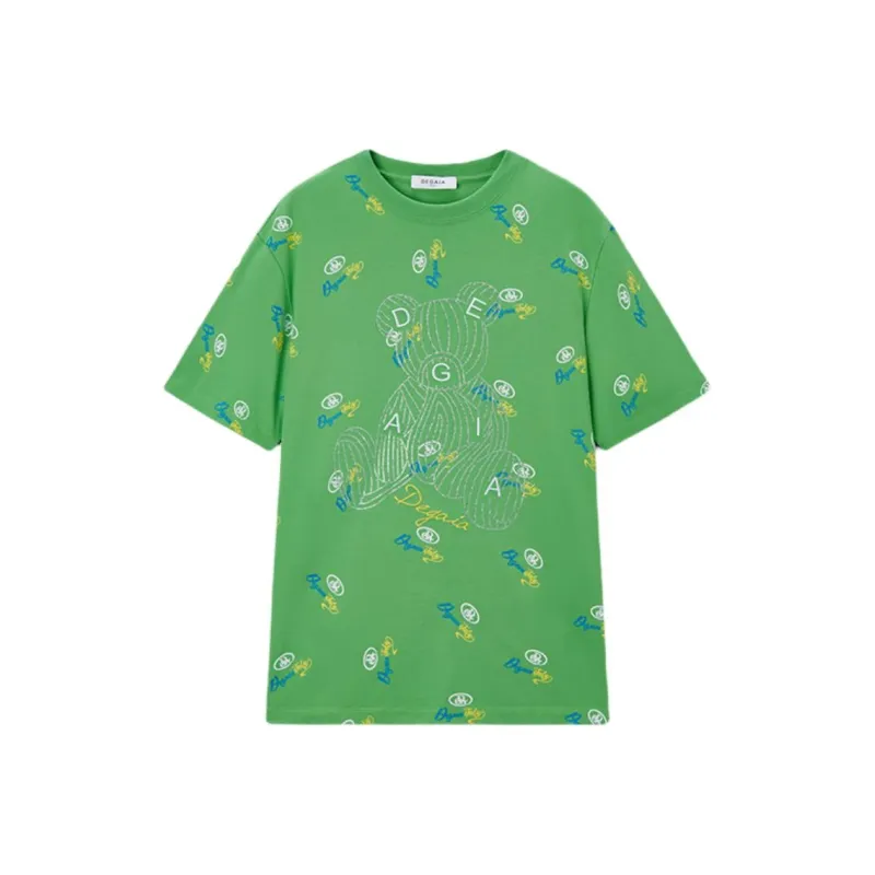 DEGAIA T Shirt Women's Medium Green-0