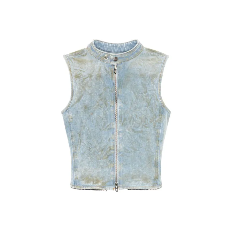 DIESEL De-Nata-Fse Denim Sleeveless Top-0