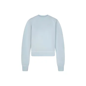 SKIMS SS24 Summer Collection FRENCH TERRY CLASSIC CREWNECK Sweatshirt Women's OPAL/Opal