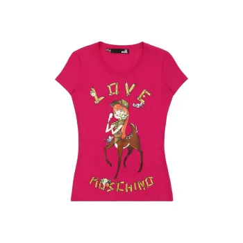 LOVE MOSCHINO T Shirts Women's Rose Red