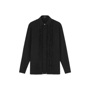 VERSACE Ruffled Long Sleeved Shirt