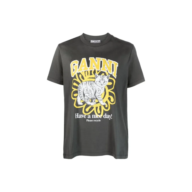 GANNI T Shirts Women's Gray-0