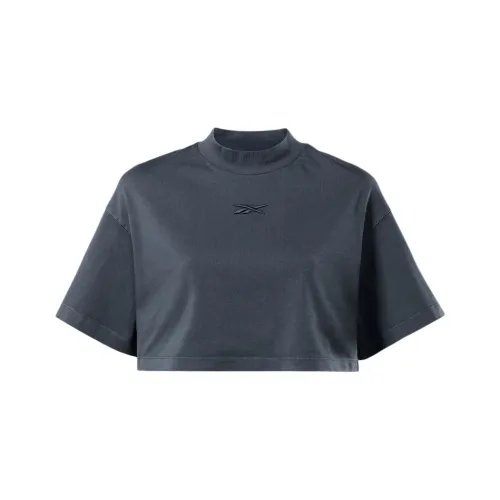 Reebok Logo-embroidered Cropped T-shirt