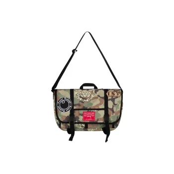 Stussy Denim Tears Collaboration Cotton Shoulder Bag, Crossbody Bag Regular Unisex Camouflage Green