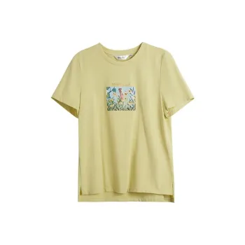 Olrain T-Shirts Women's Ginger Yellow