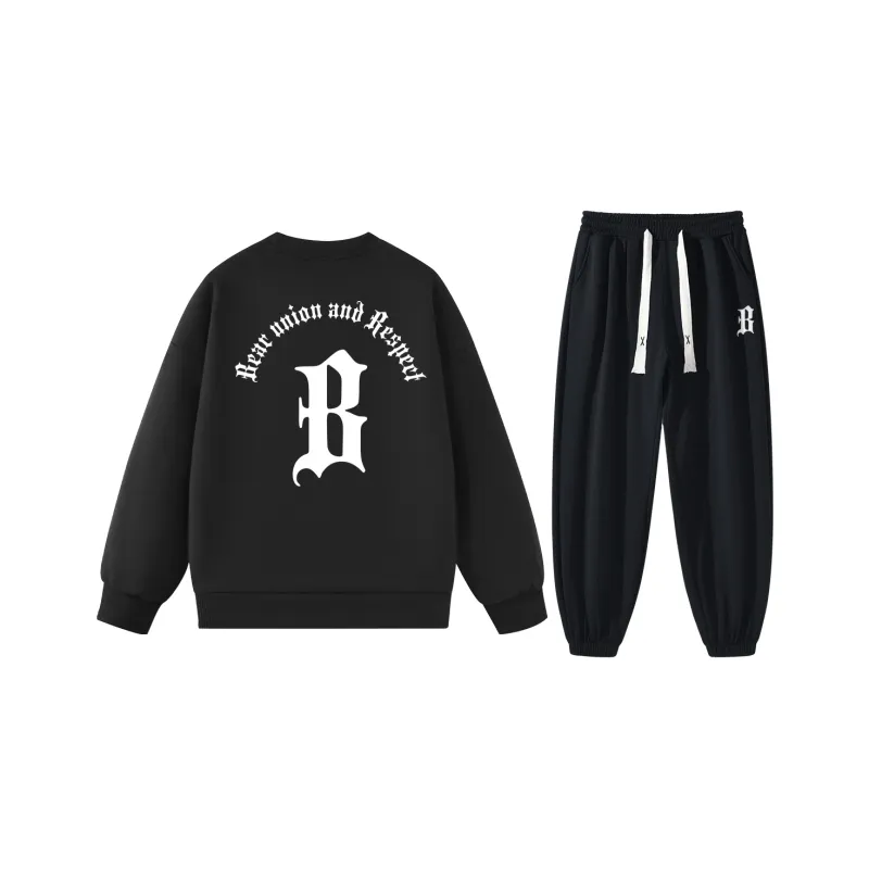 BEAR UNION Sweatshirt Set Fall Unisex-0
