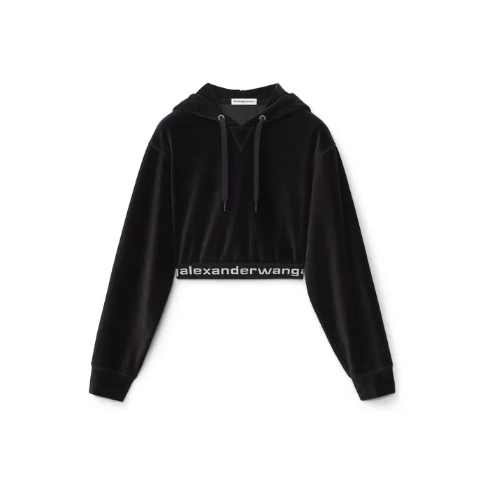 alexander wang Long-sleeve Hoodie In Stretch Corduroy-0