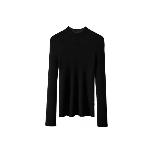SPRING BANBOO 블랙 여성 스웨터
