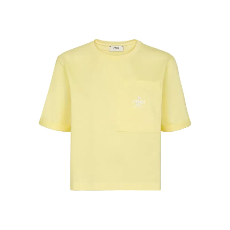 FENDI SS24 T-Shirt Women's Yellow-0