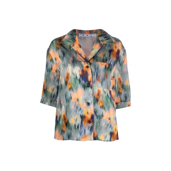 OFF WHITE FW21 Shirts Women's Green Orange Multicolor
