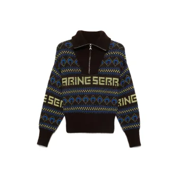 Marine Serre Jacquard Knit Sweater