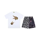 White T-Shirt+Black Dual-Color