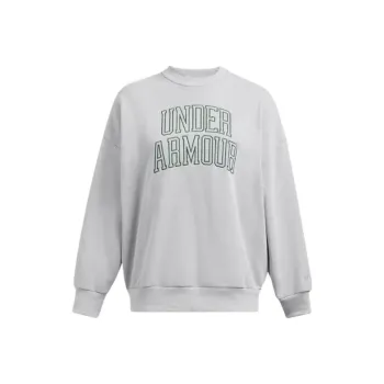 Under Armour Icon Heavyweight Terry Sweatshirt Women's Modern Gray/Forest Green