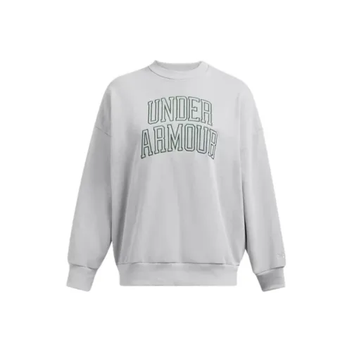 Under Armour Icon Heavyweight Terry Sweatshirt Women's Modern Gray/Forest Green