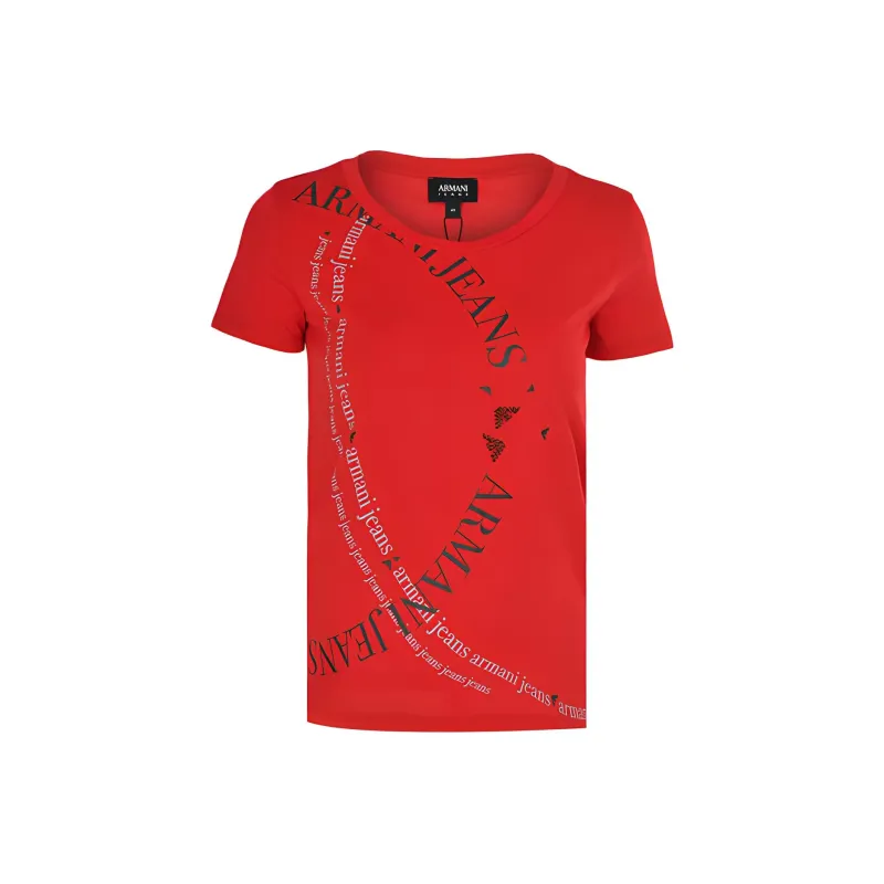 ARMANI JEANS T Shirts Women's Red-0