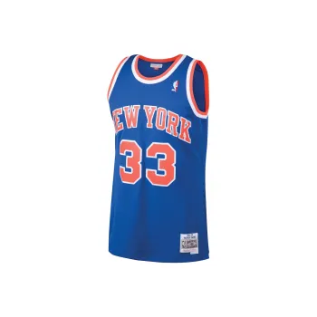 NBA New York Knicks Patrick Ewing 1991-92 Road Swingman Basketball Jerseys Men's Blue